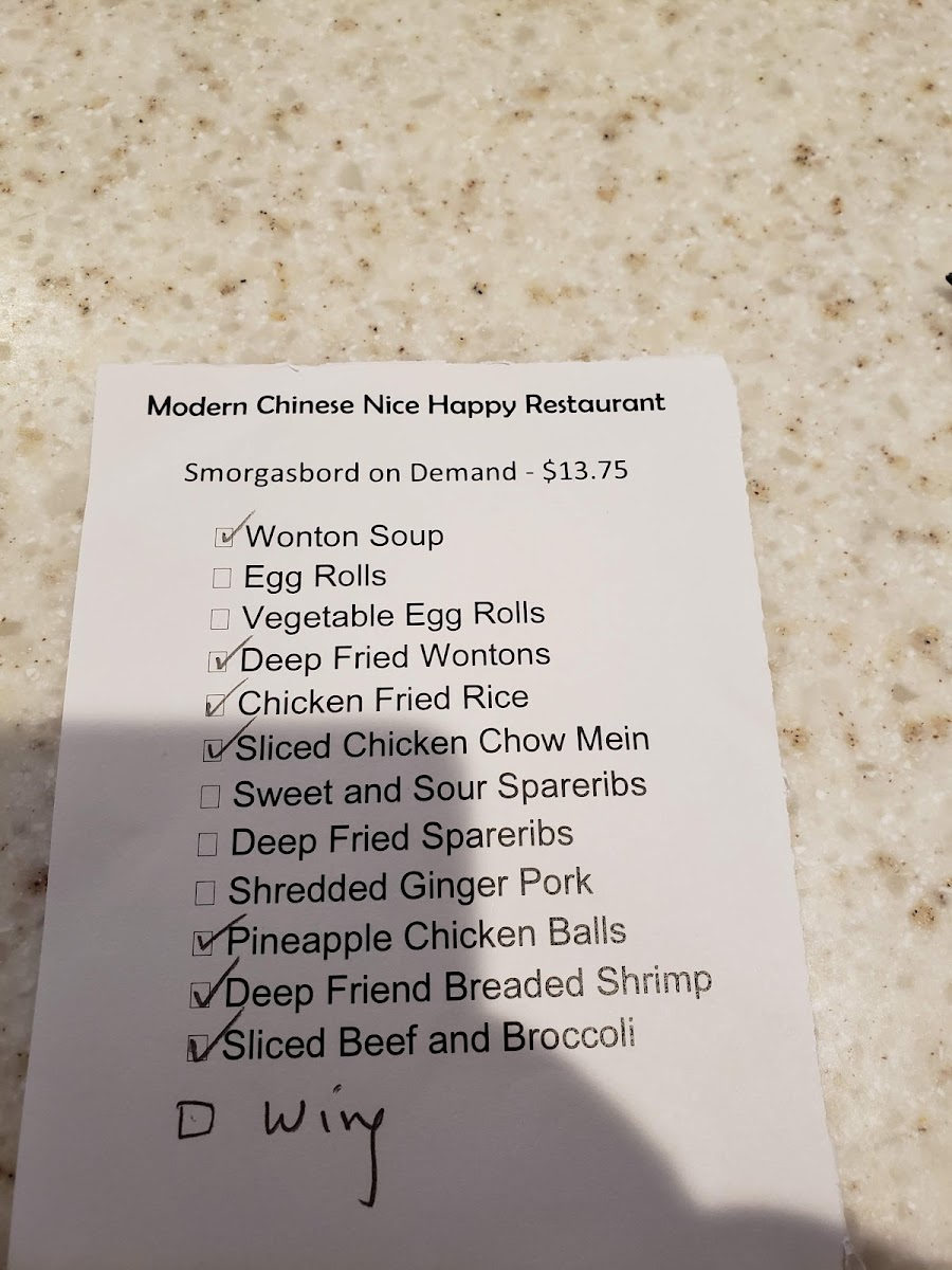 Menu Modern Chinese-2
