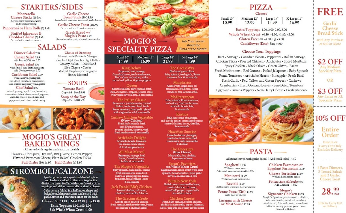 Menu Mogio’S Gourmet Pizza-1