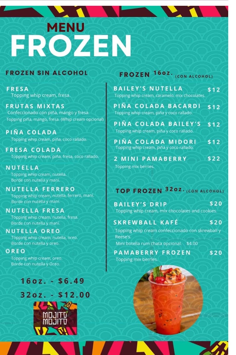 Menu Mojito Mojito Pr-9