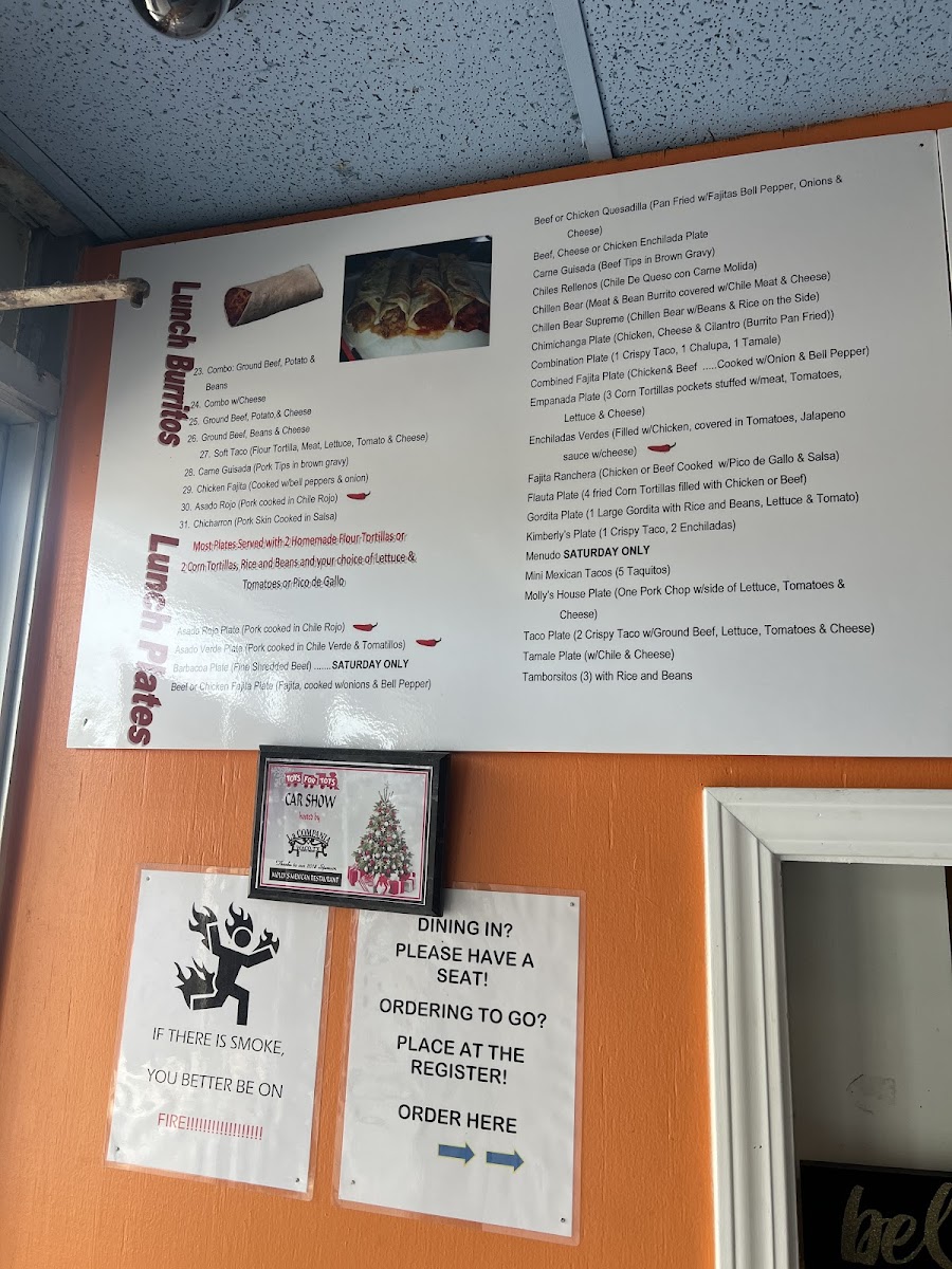 Menu Molly's Restaurant-1