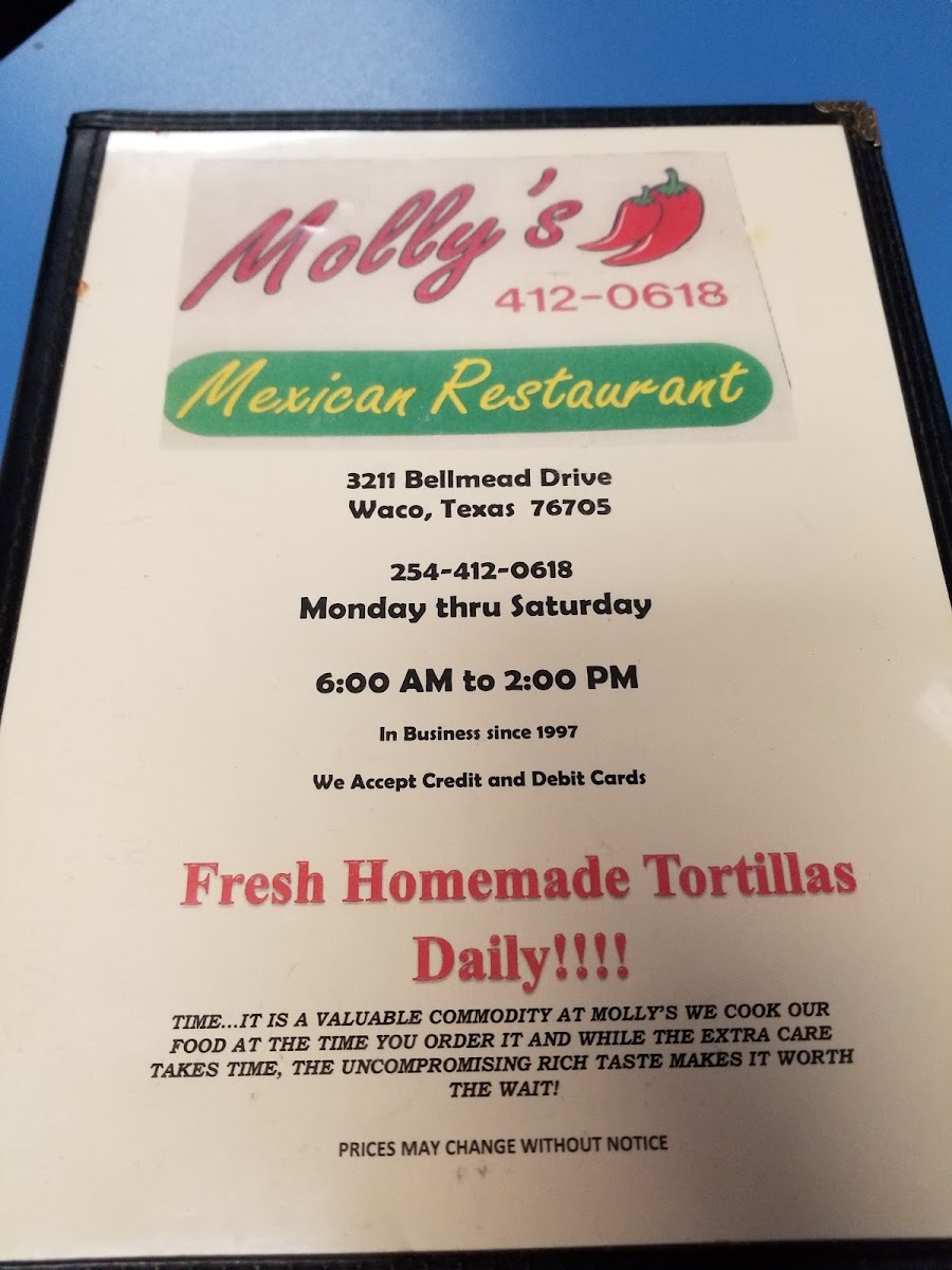 Menu Molly's Restaurant-6