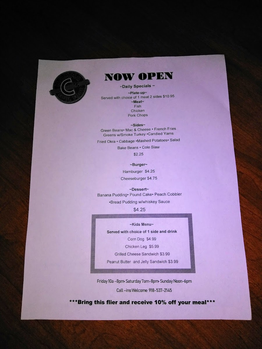 Menu Momma C's Soul Food Kitchen-4