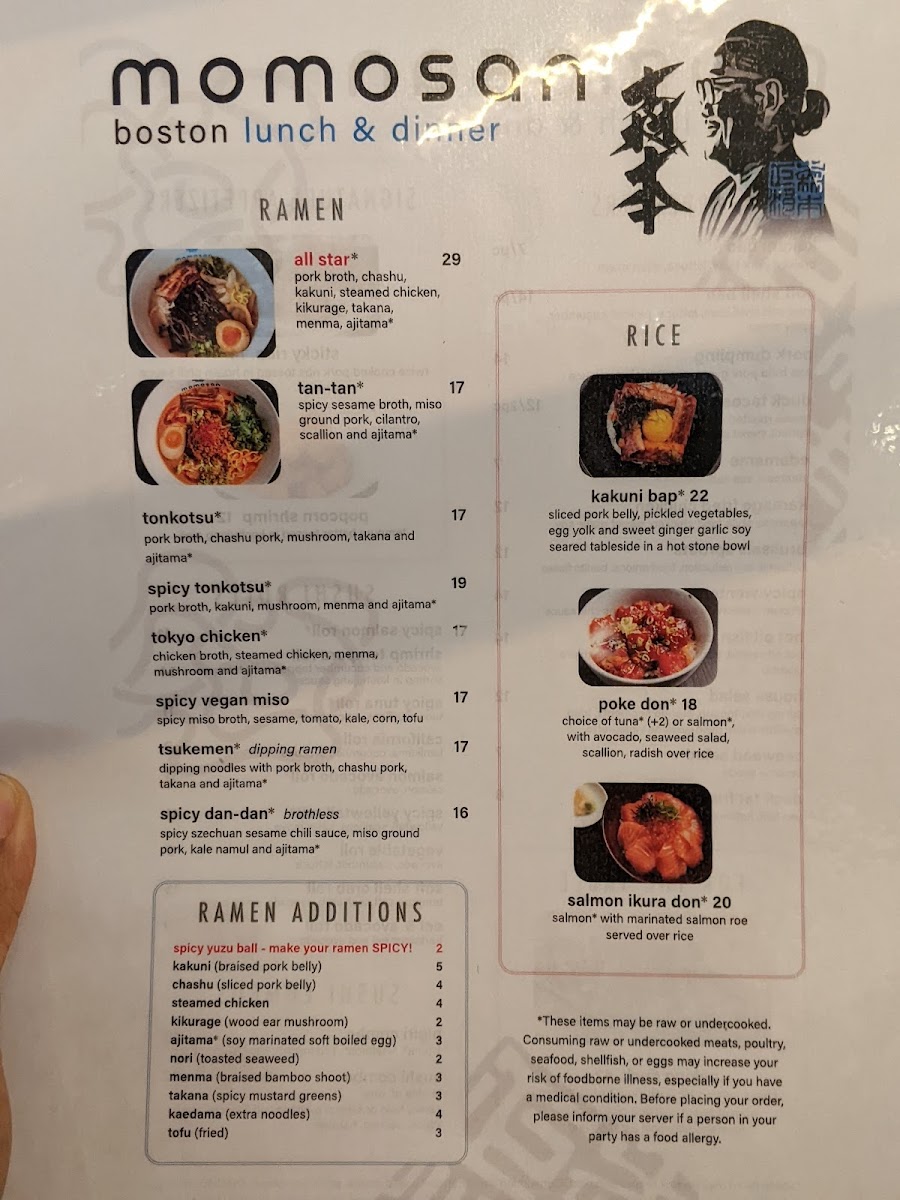 Menu Momosan Ramen Boston-5