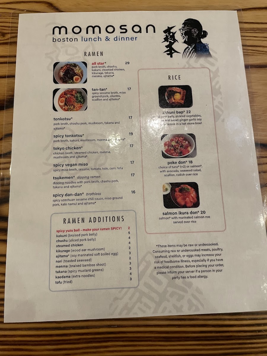 Menu Momosan Ramen Boston-7