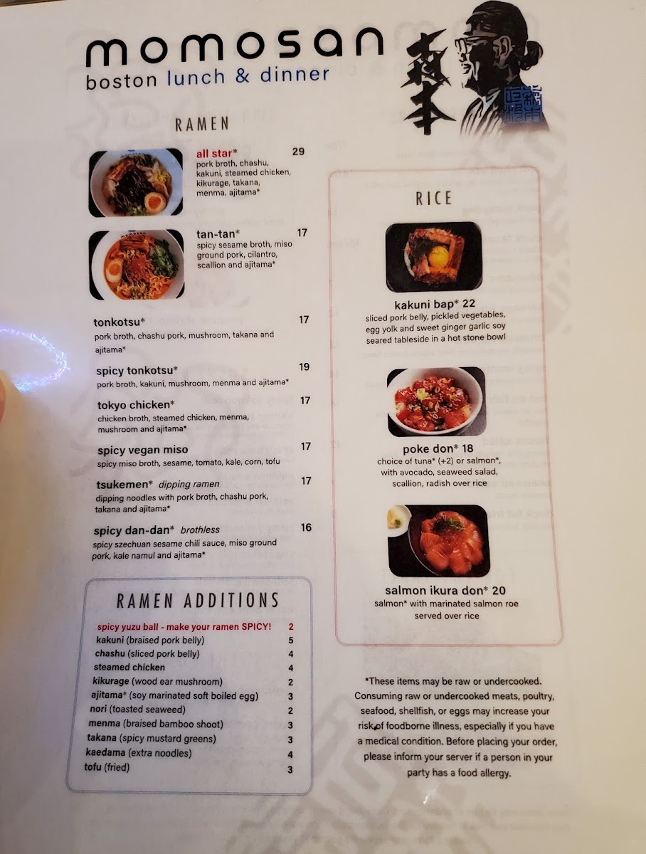 Menu Momosan Ramen Boston-8