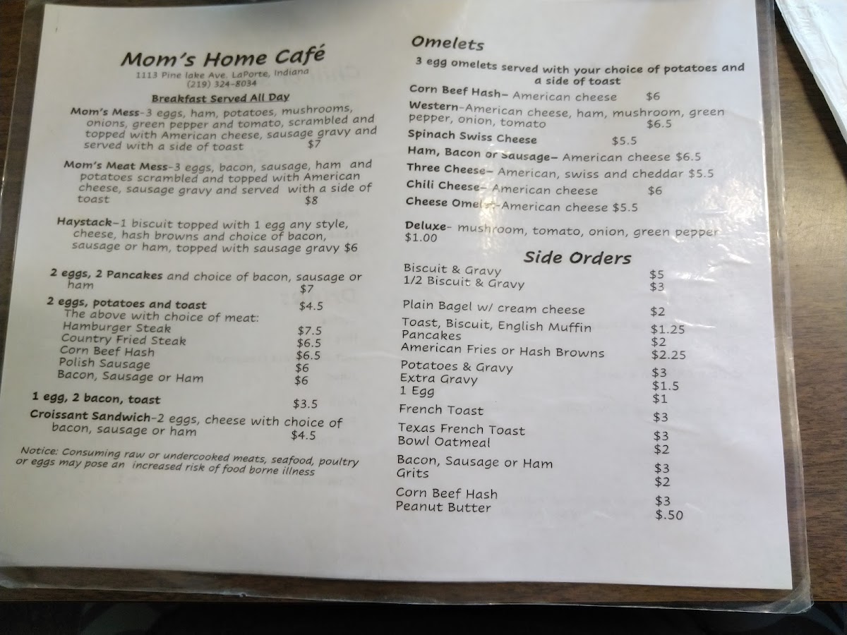 Menu Mom's Home Cafe-2