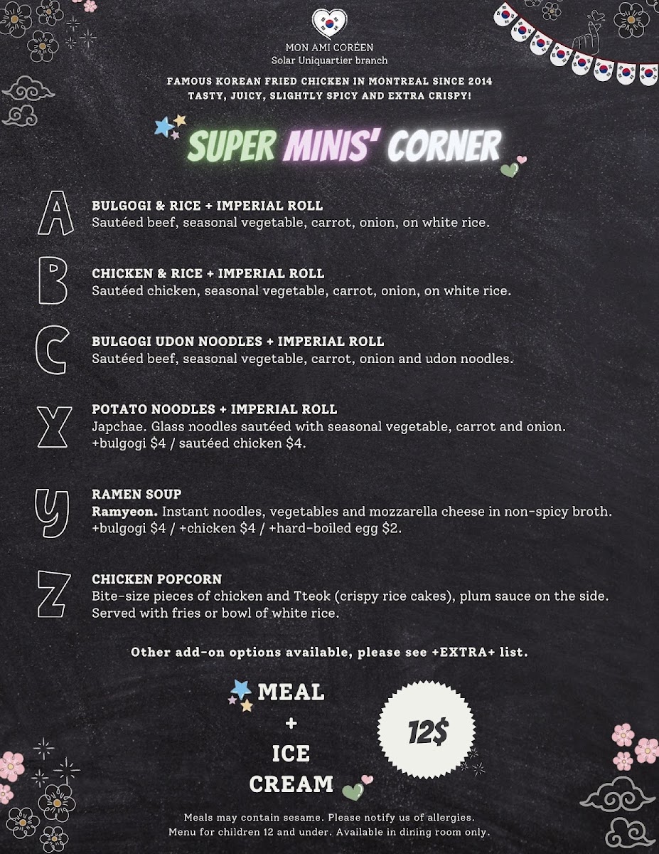 Menu Mon Ami Coréen Solar Uniquartier-1