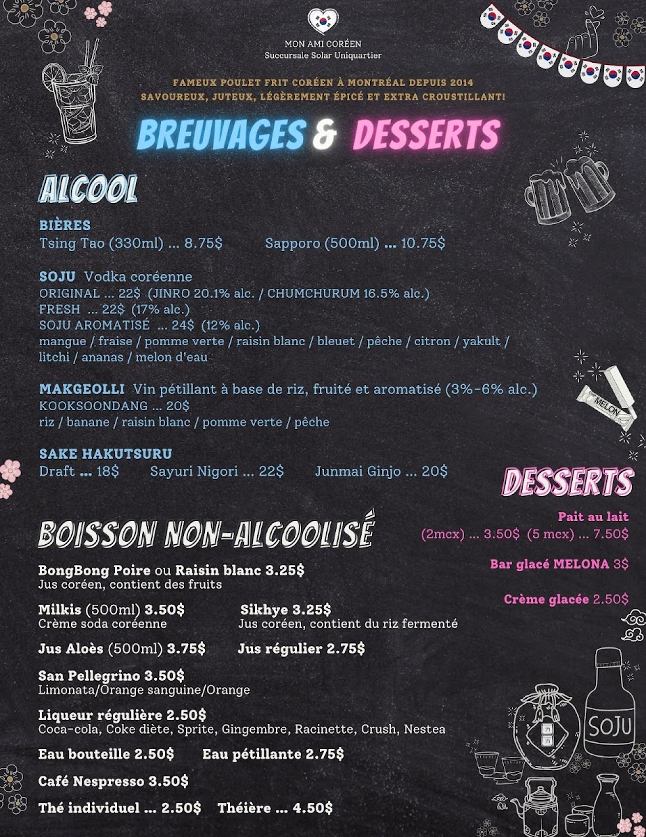 Menu Mon Ami Coréen Solar Uniquartier-10