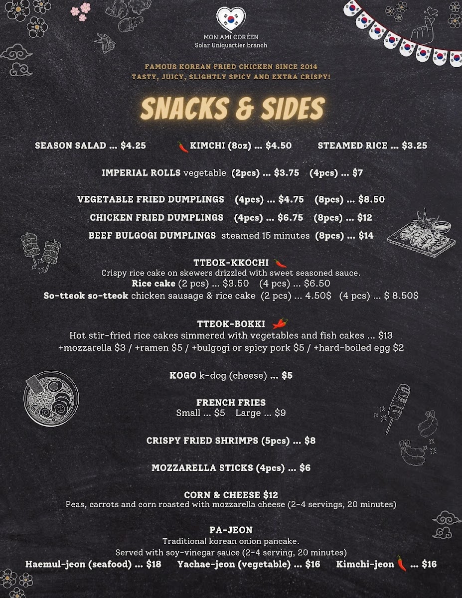 Menu Mon Ami Coréen Solar Uniquartier-5