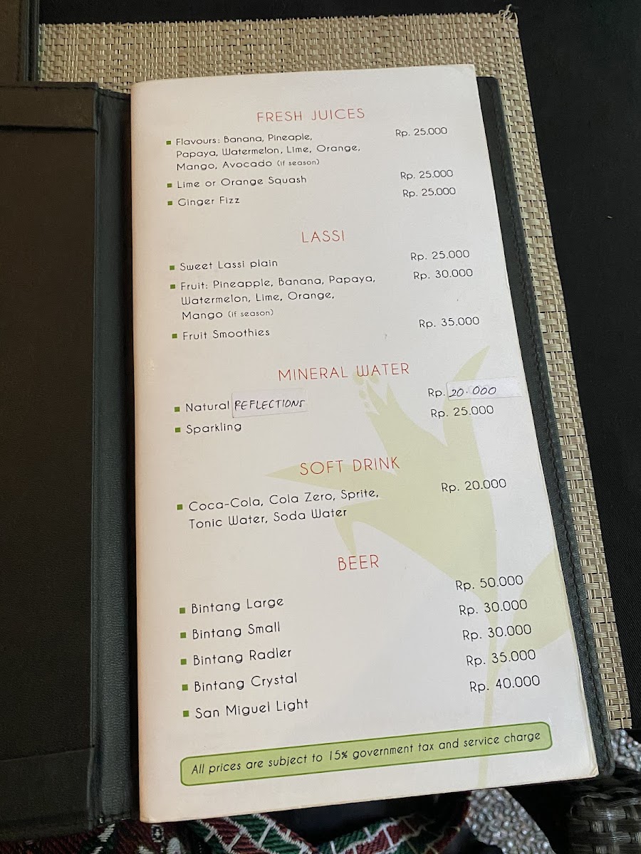 Menu Mona Lisa Restaurant-1