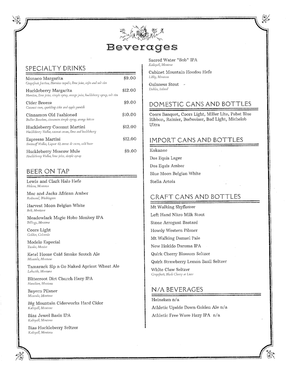 Menu Monaco Steakhouse & Sports Bar-3