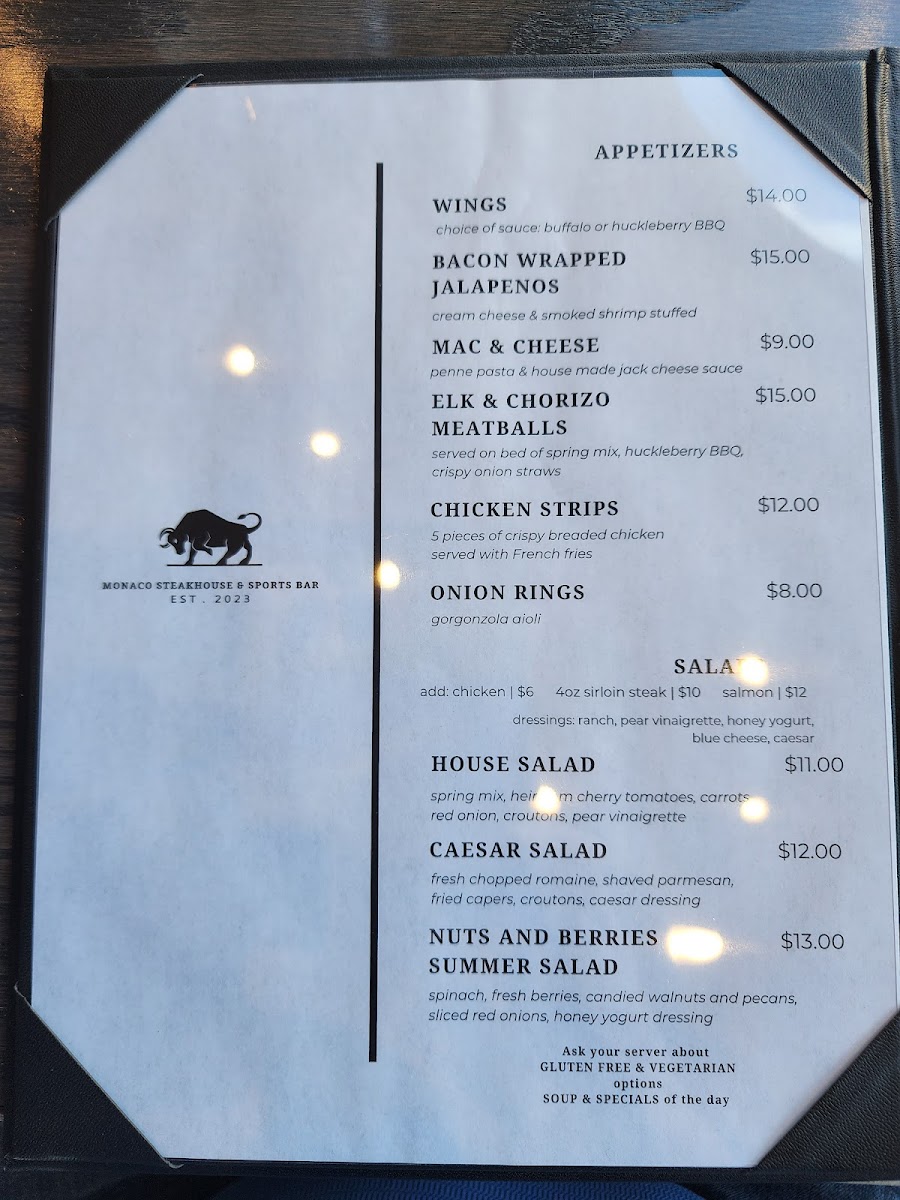 Menu Monaco Steakhouse & Sports Bar-5