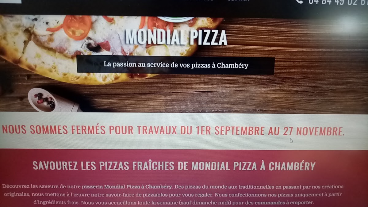 Menu Mondial ' Pizza-1
