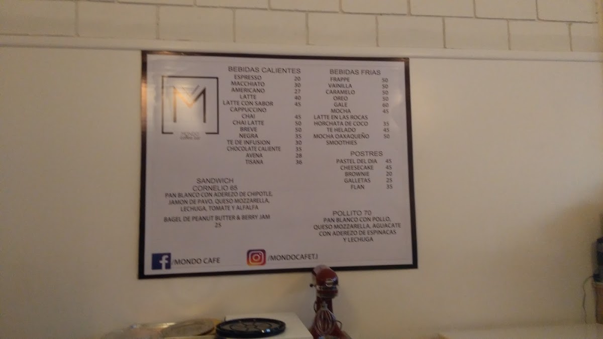 Menu Mondo Coffee Bar-2