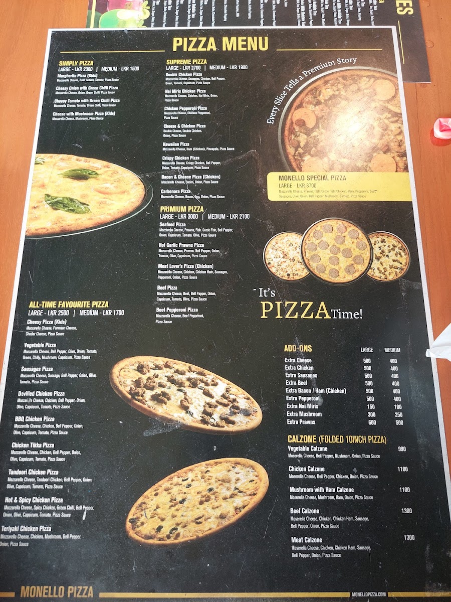 Menu Monello Pizza Ambalangoda-4
