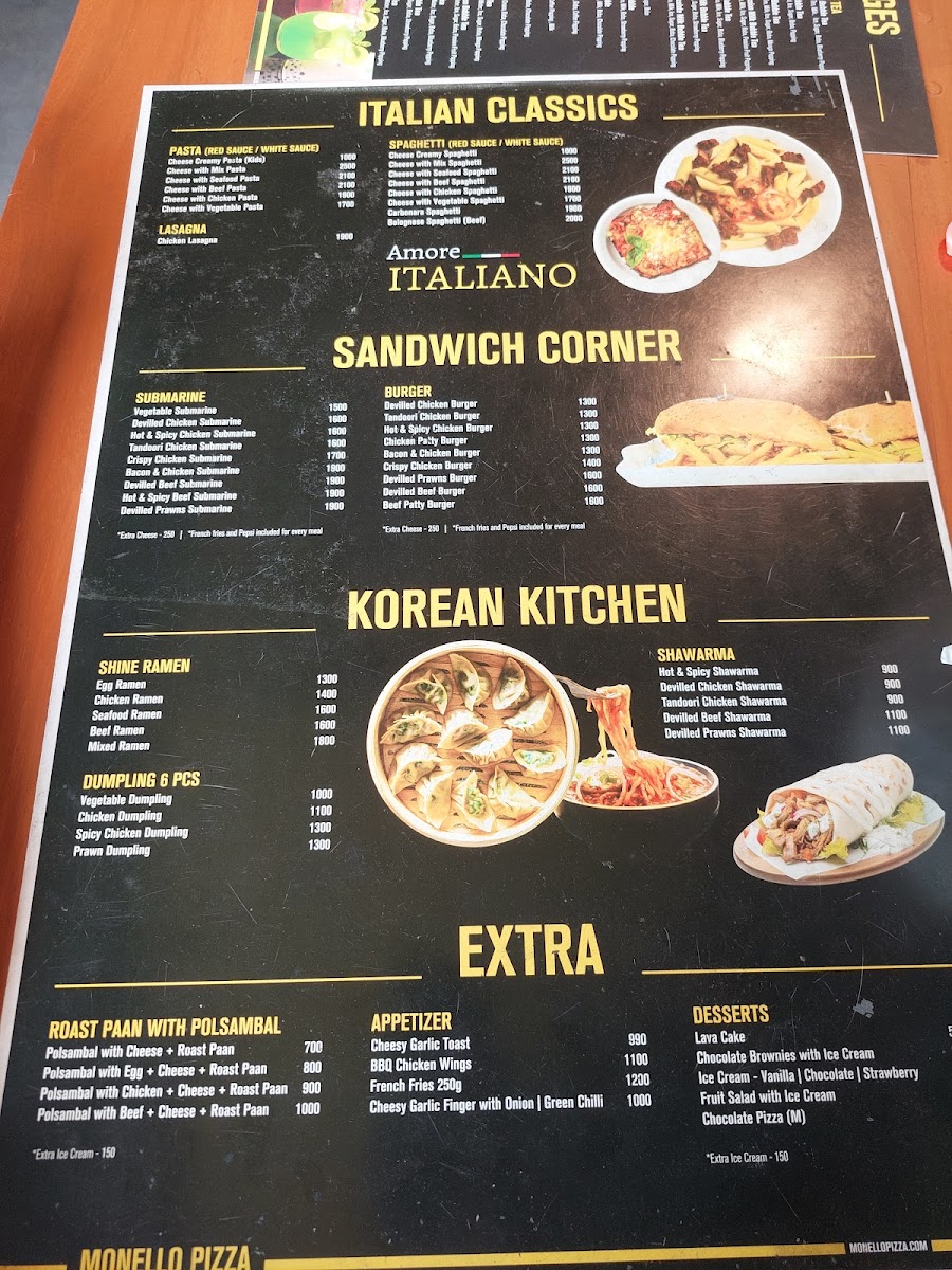 Menu Monello Pizza Ambalangoda-5