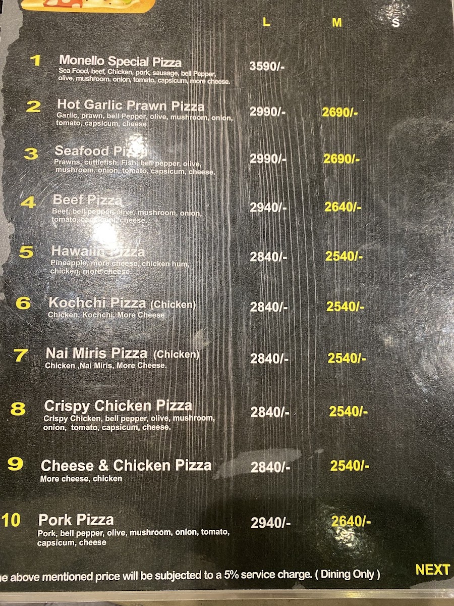 Menu Monello Pizza Ambalangoda-9
