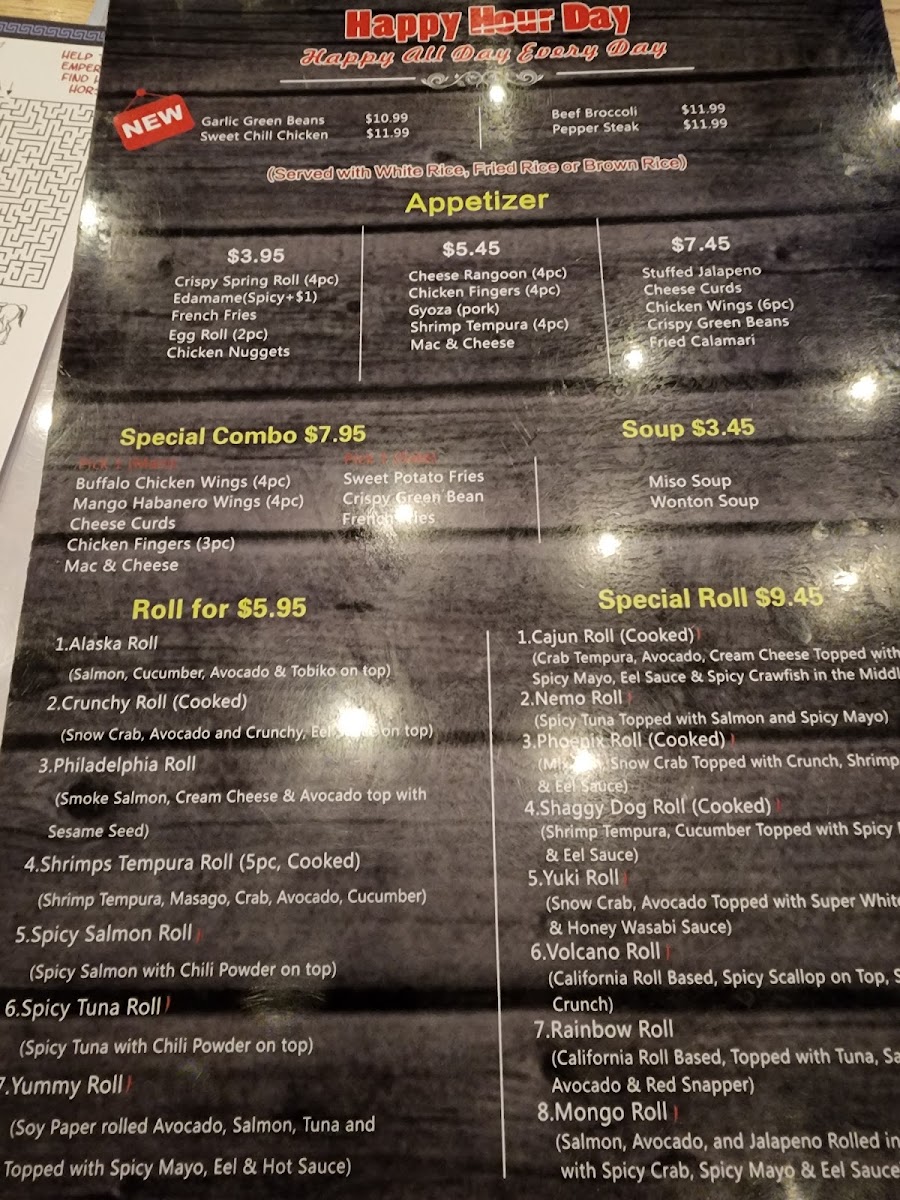 Menu Mongo-5