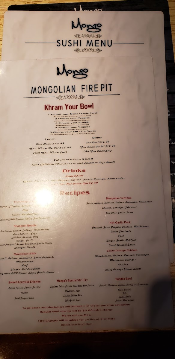 Menu Mongo-8