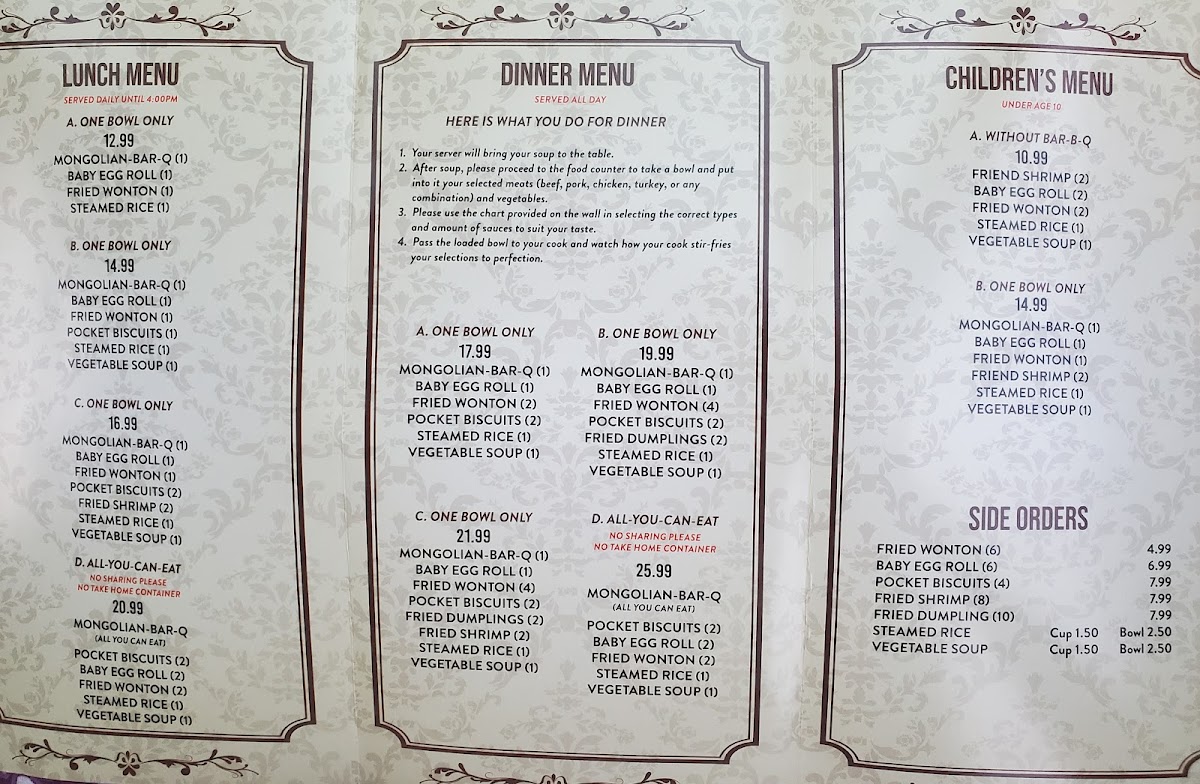 Menu Mongolian Barbeque-1