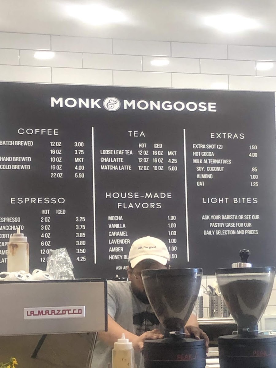 Menu Monk & Mongoose Coffee Co-7
