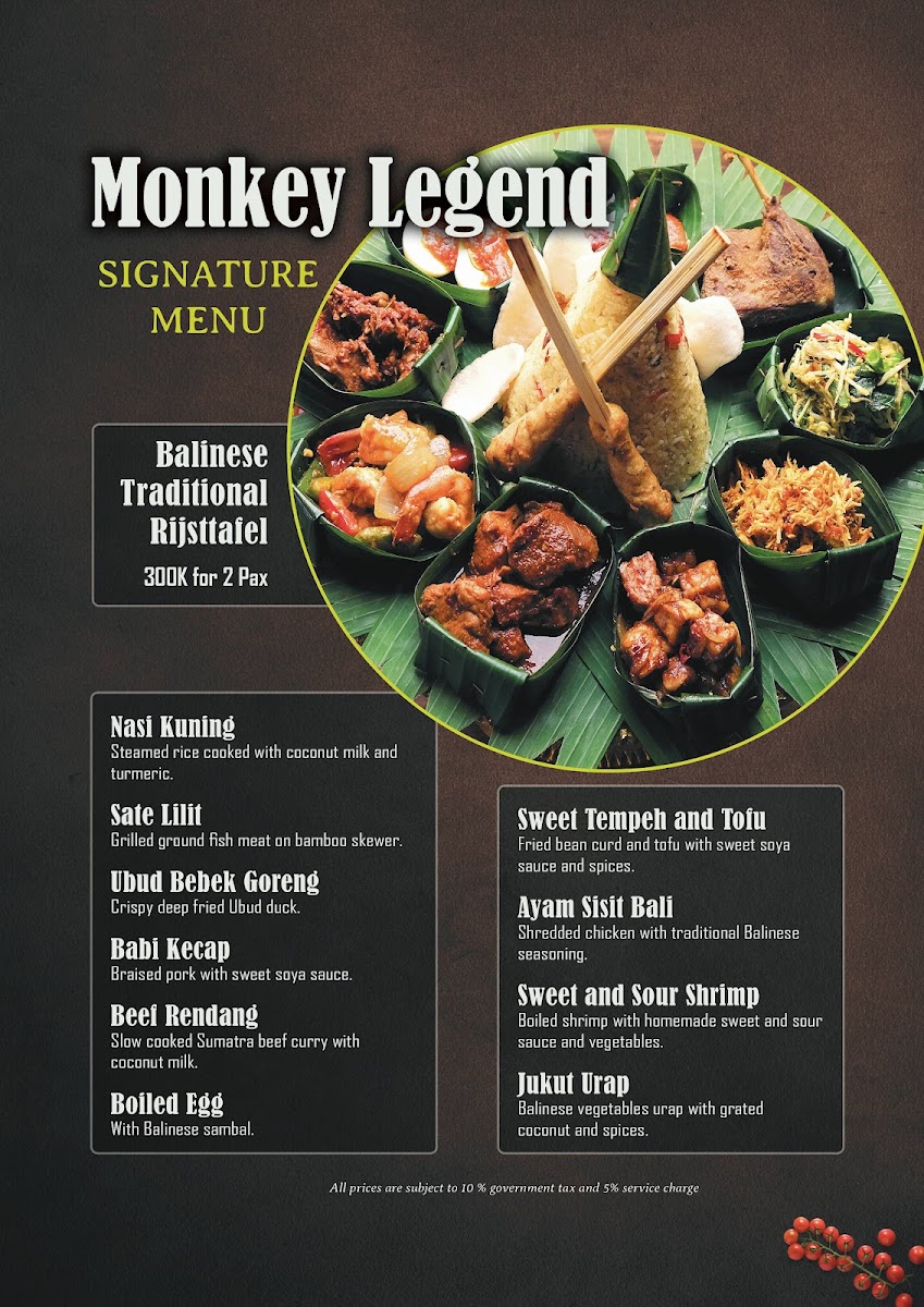 Menu Monkey Legend Restaurant & Bar-10