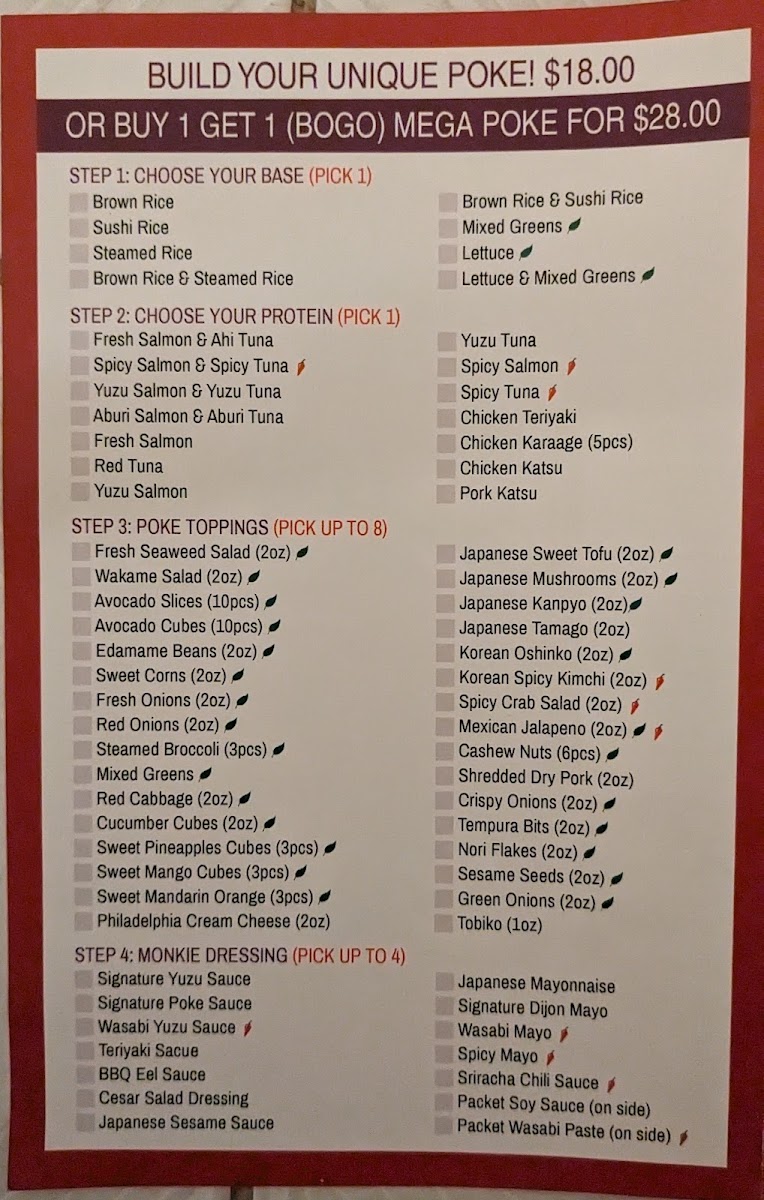 Menu Monkey Sushi North York-9