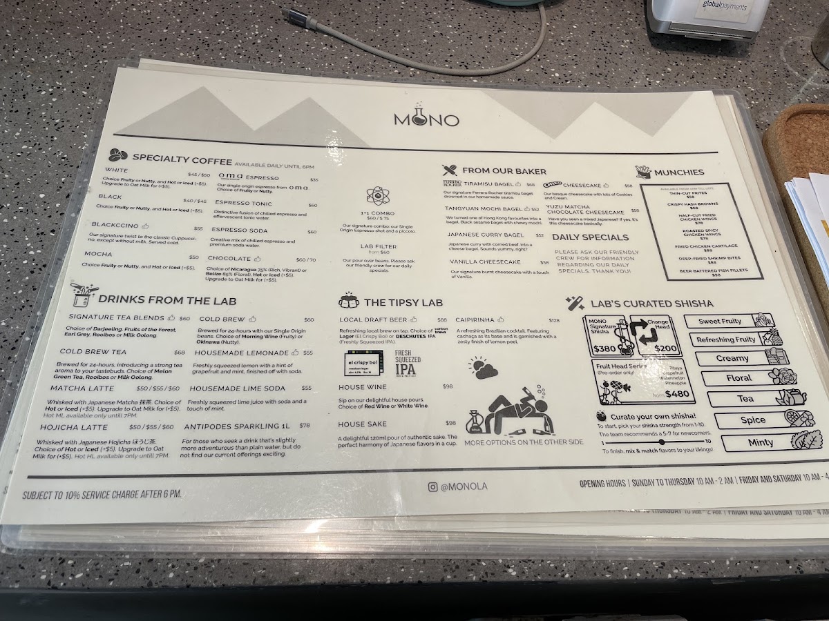 Menu Mono Lab-10