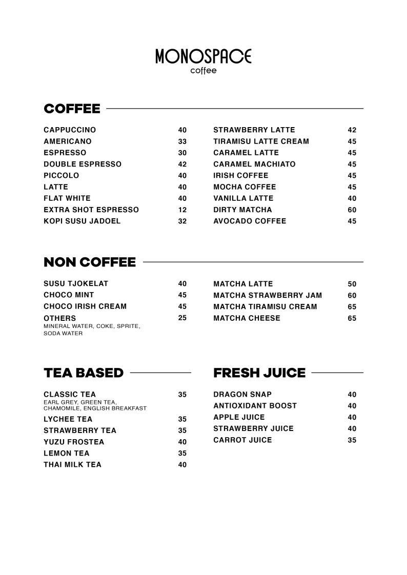 Menu Monospace Coffee-1