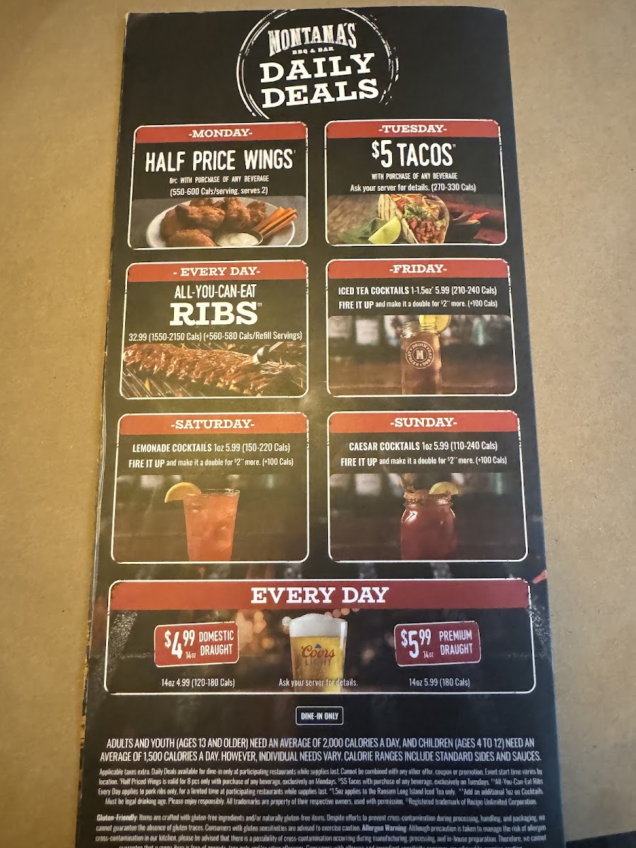 Menu Montana’S Bbq & Bar-4