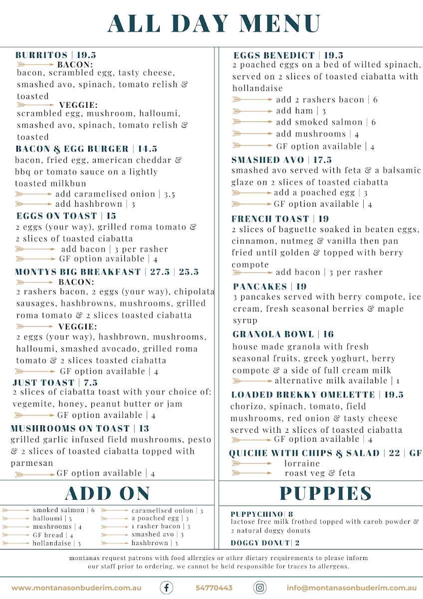 Menu Montanas On Buderim-3