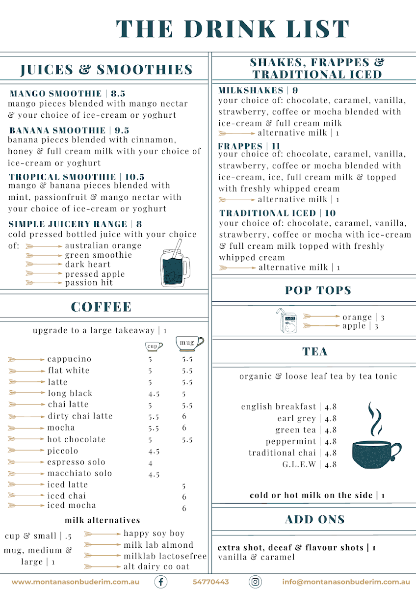 Menu Montanas On Buderim-5