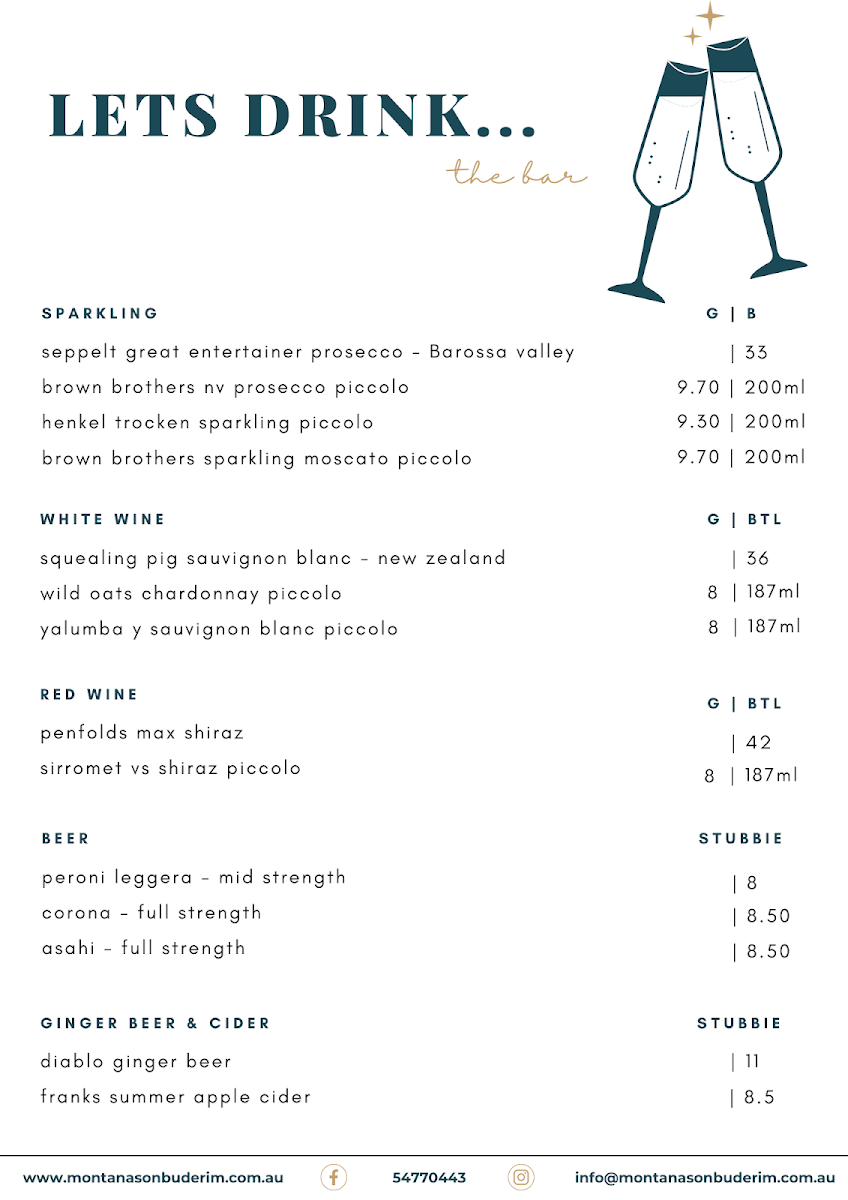 Menu Montanas On Buderim-9