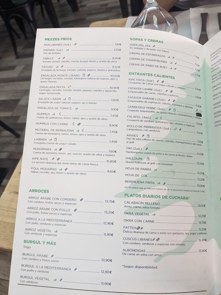 Menu Monte Líbano-4