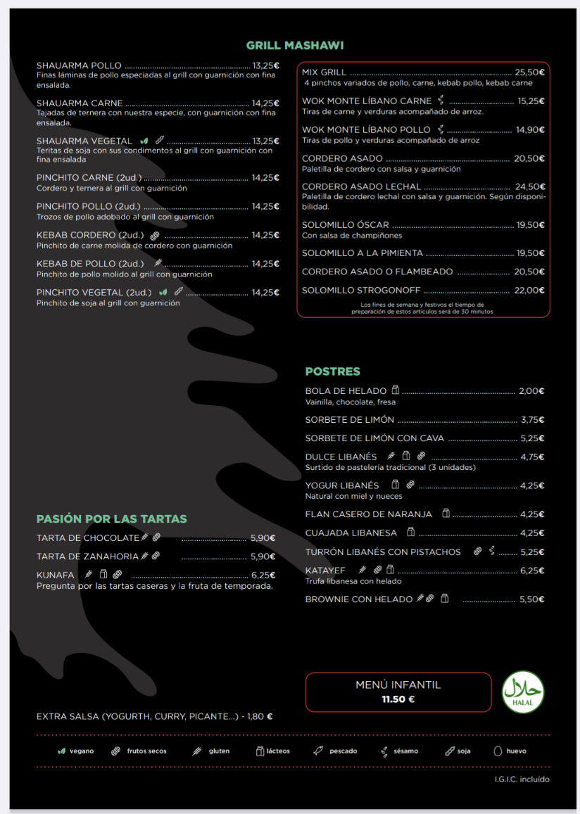 Menu Monte Líbano-5