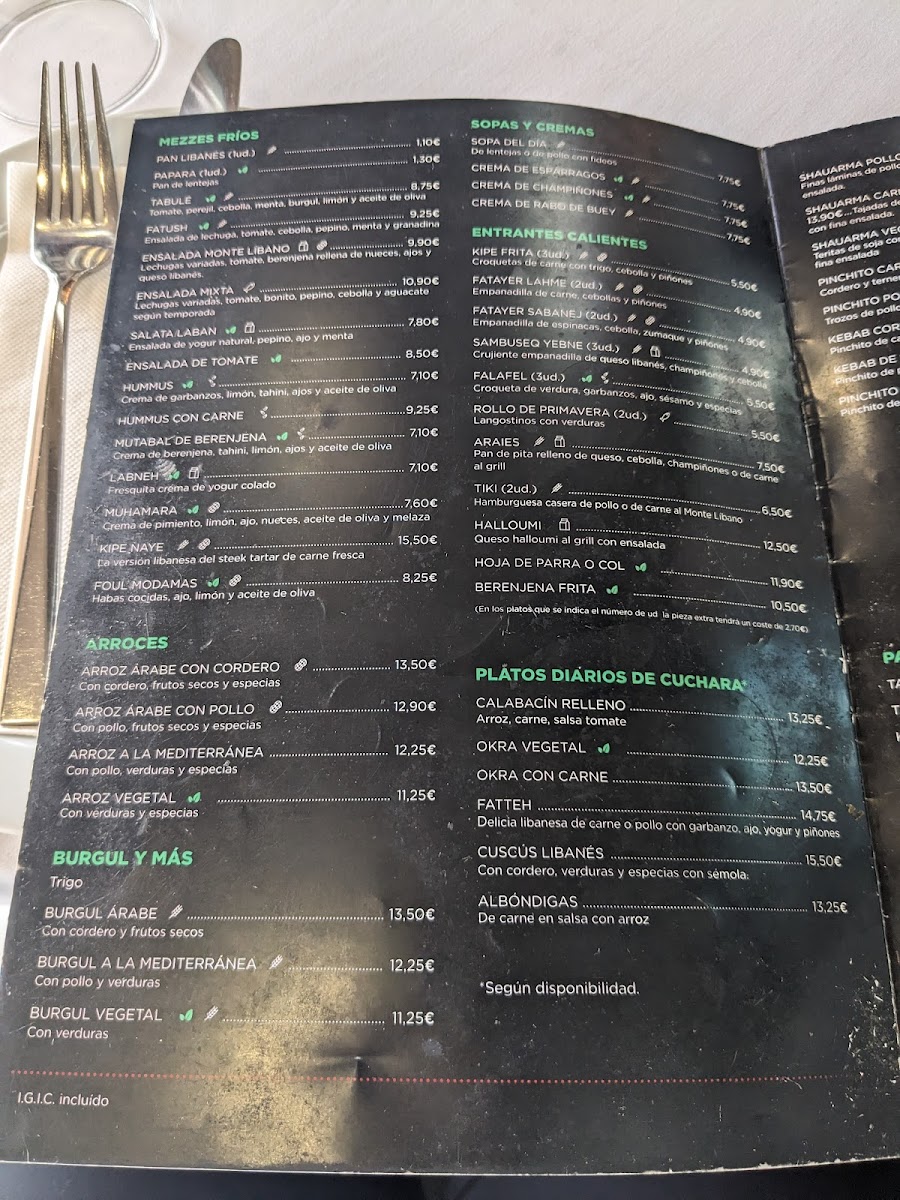 Menu Monte Líbano-6