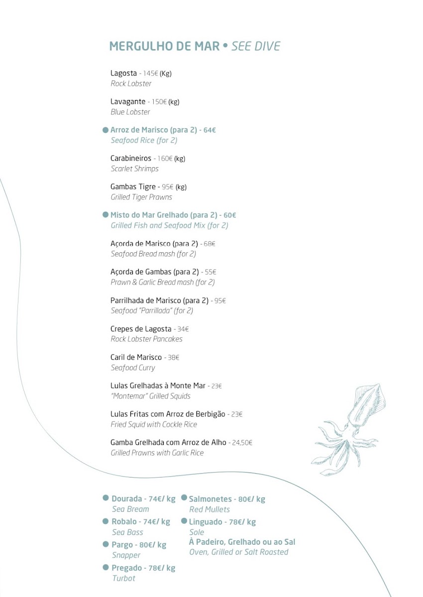 Menu Monte Mar Lisboa - Restaurante-1