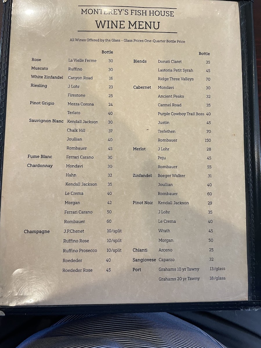 Menu Monterey's Fish House-8