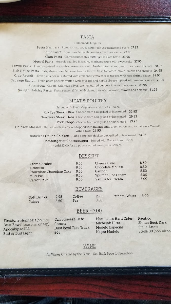 Menu Monterey's Fish House-9