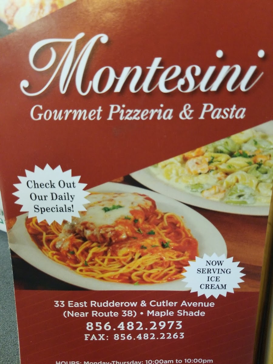 Menu Montesini Gourmet Pizzeria & Pasta-4