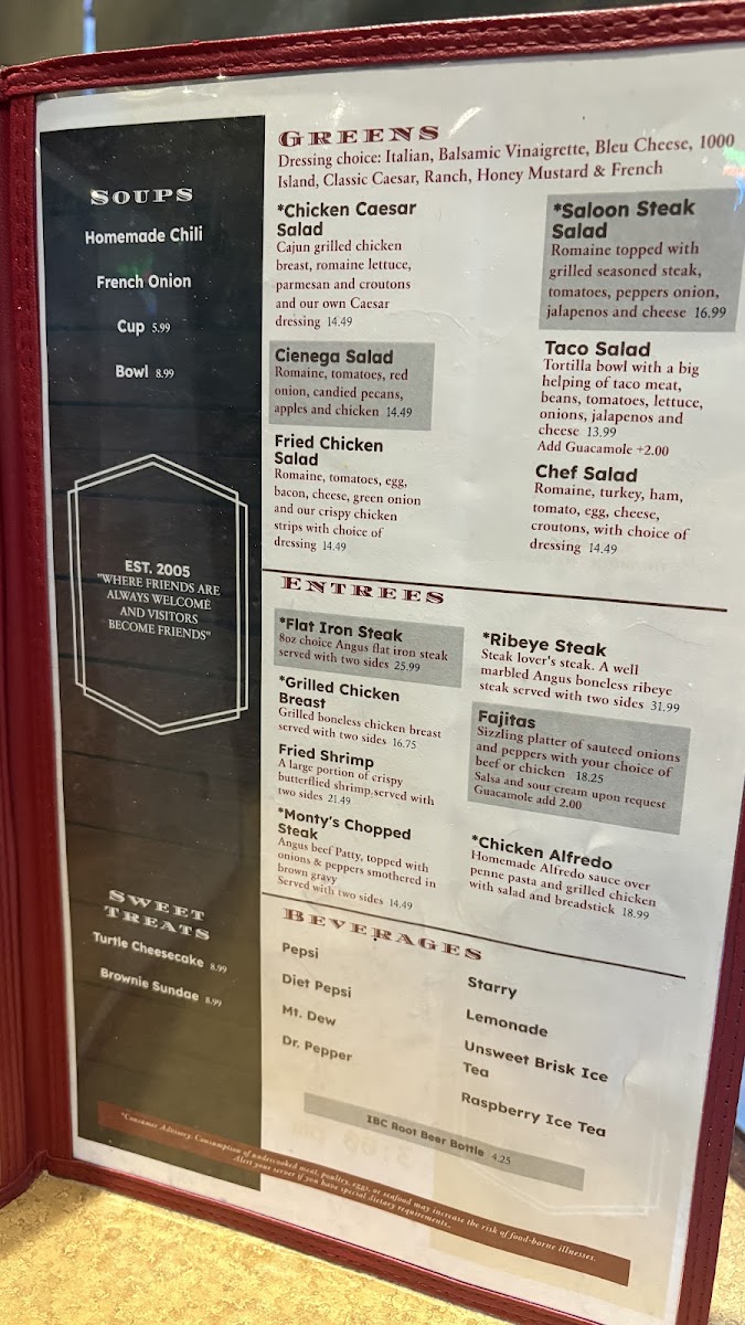 Menu Montgomery's Grill & Saloon-2