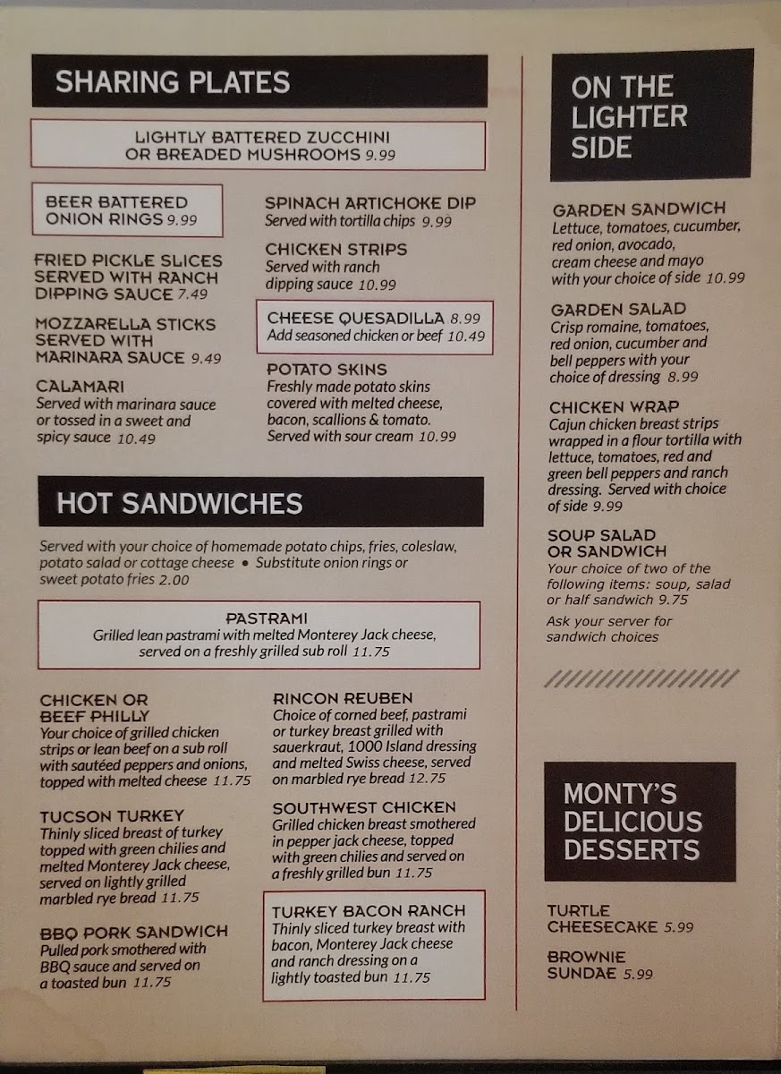 Menu Montgomery's Grill & Saloon-6