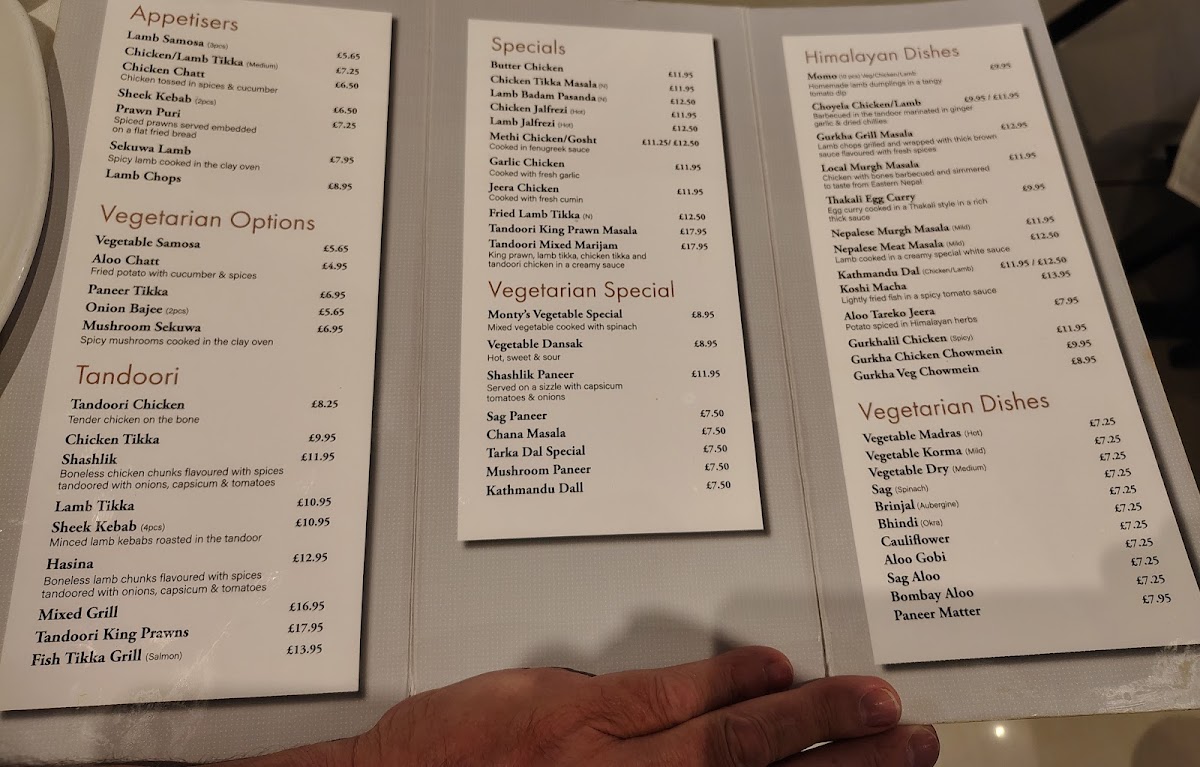 Menu Montys Nepalese Cuisine-2