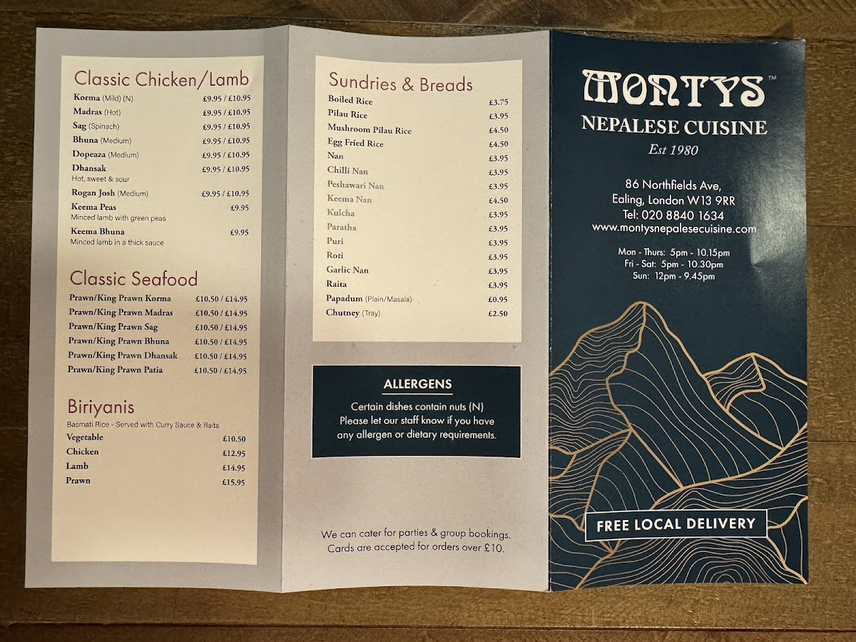 Menu Montys Nepalese Cuisine-7