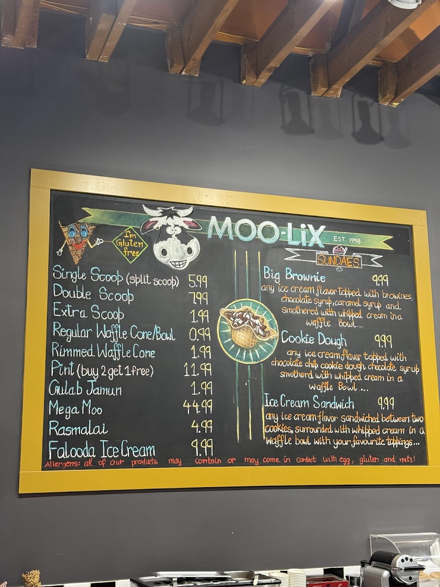 Menu Moo-Lix Ice Cream Shop-9