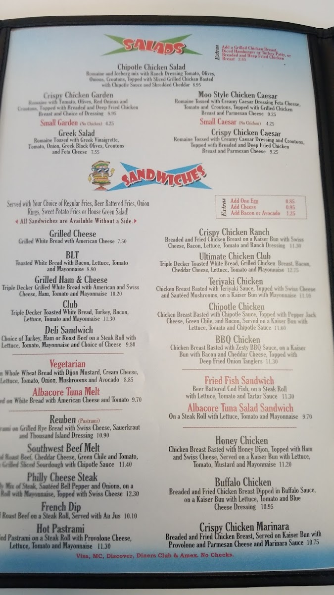 Menu Moo Moo's Burger Barn-2