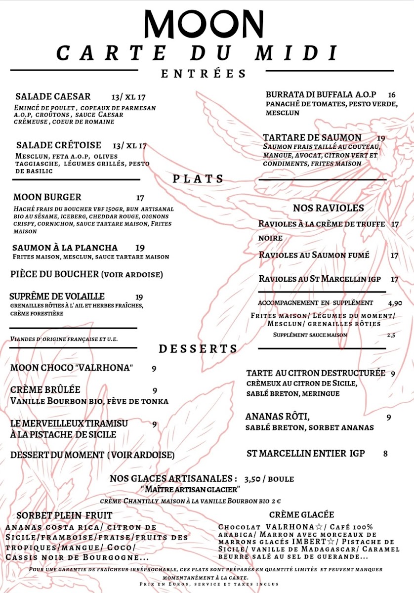 Menu Moon Restaurant®, Villeurbanne/lyon-4