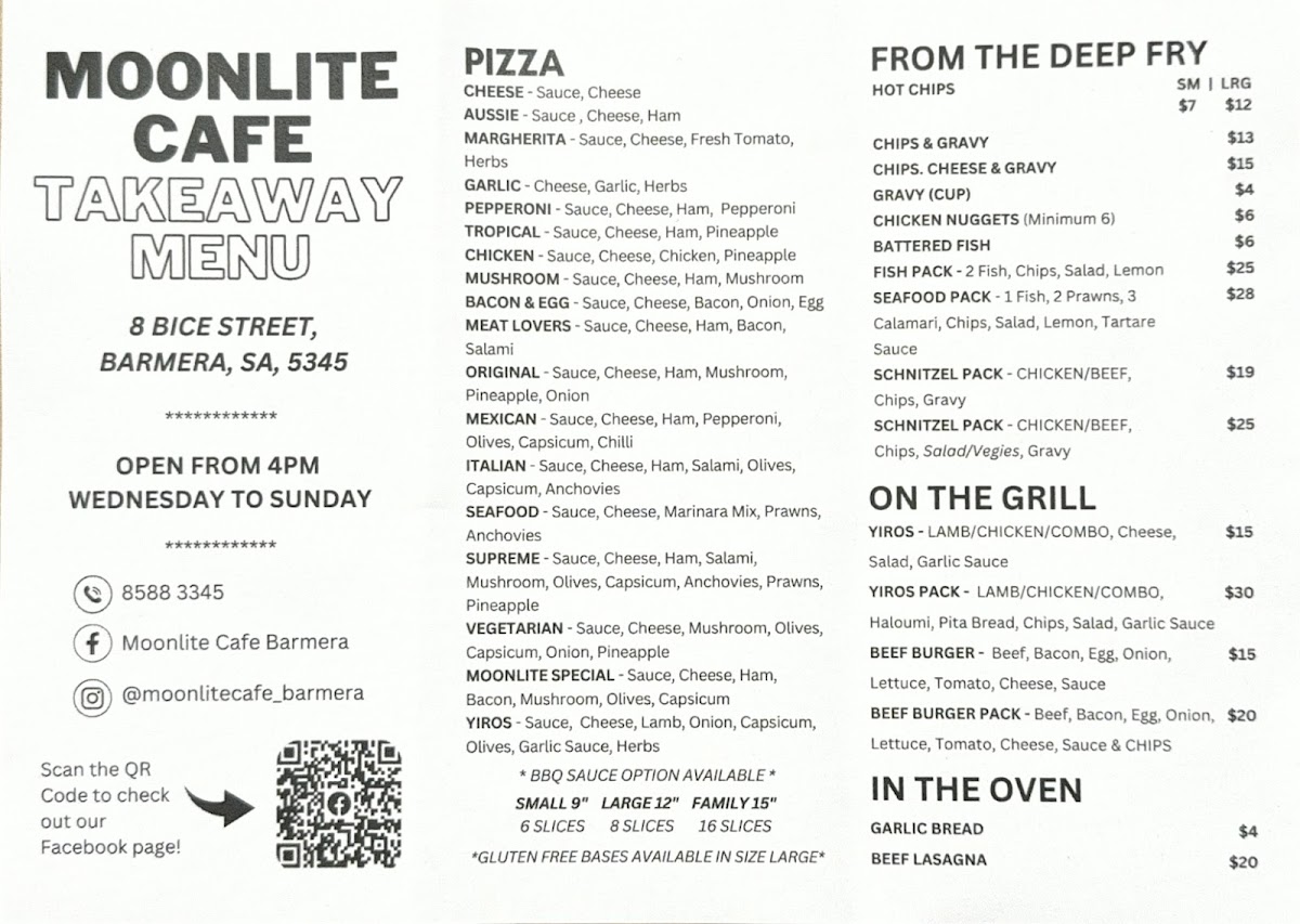 Menu Moonlite Cafe & Pizza-1