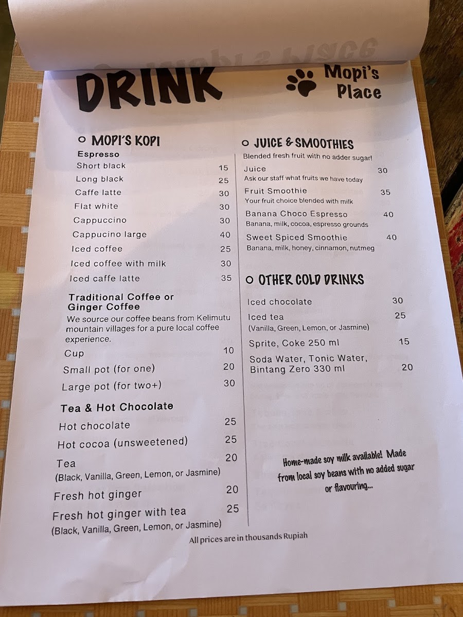Menu Mopi's Place-5