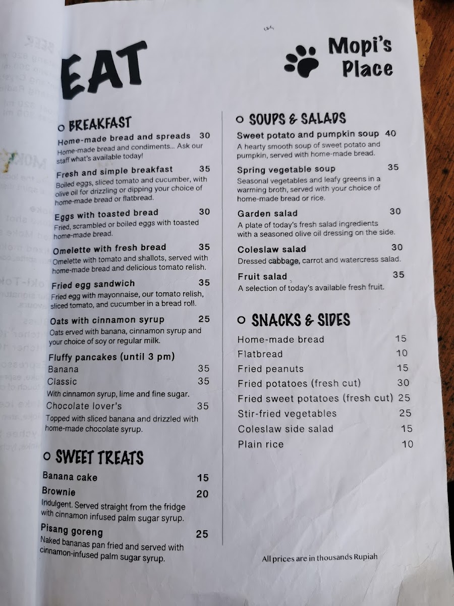 Menu Mopi's Place-7